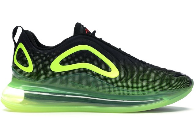 Nike Air Max 720 Men's Size 10 Black Volt Green Running Shoes AO2924-008 | eBay