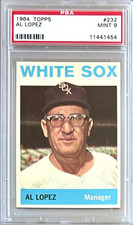 1964 TOPPS #232 MANAGER AL LOPEZ HOF PSA 9 MINT WHITE SOX