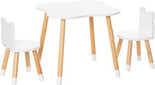 Set Tavolino Con 2 Sedie per Bambini 1-4 Anni, Tavolo per Bambini E Sedie a Orse