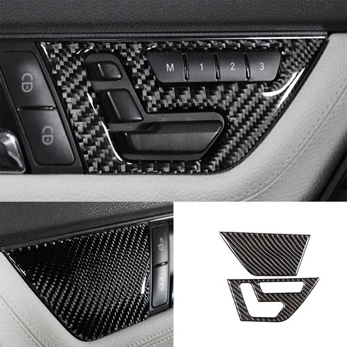 2007-2014 Cover Trim For Benz C-Class Real Carbon Fiber Instrument Panel Frame - Foto 4 di 5