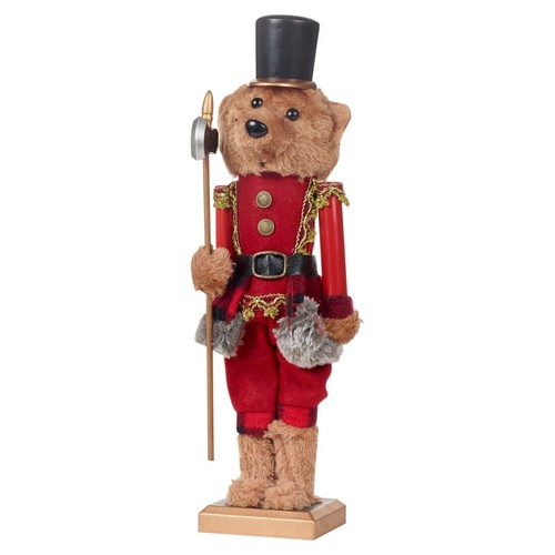 Navidad Clásico Oso Soldado Cascanueces Navidad Adorno Decorativo Tradicional - Imagen 4 de 5