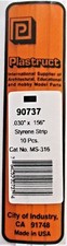 Plastruct 90737 MS-316 Styrene Rectanger Strip .030 x .156 x 10" 10 pcs