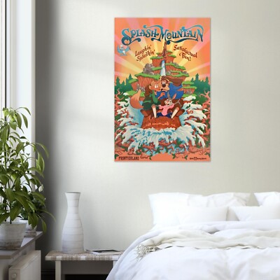 Disney Attraction Poster - Splash Mountain - Disney World Vintage