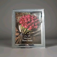 8x10 PHOTO PICTURE FRAME SPARKLE GLASS DECOR GLITTER MIRROR EDGES BRAND NEW 