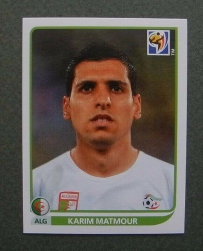 Equipo de Argelia o individual Copa Mundial de la FIFA Sudáfrica 2010 PANINI pegatina superior - Imagen 18 de 20