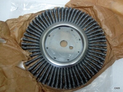 12'' Joint Wheel Brush Knot Wire Crack Cleaning Stainless Steel 1'' Arbor Hole