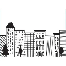  #272 Darice Embossing Folder Essentials  " CITY SCENE  "30032592