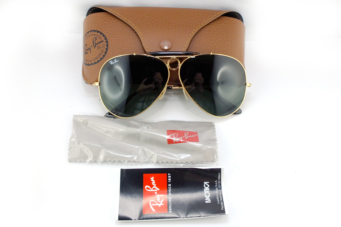 Ray-Ban Occhiali da Sole RB3138 SHOOTER 9240B1 Oro Nuovi Con