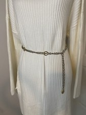 New Efan Cream/Ivory Turtleneck Sweater Dress        Size: M