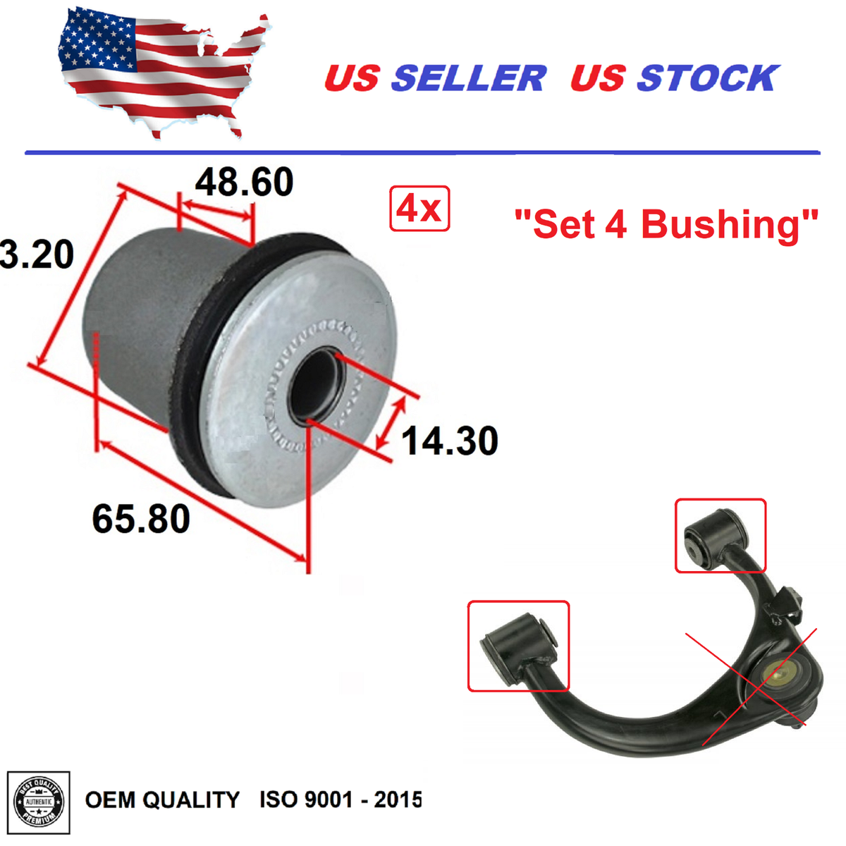 CONTROL ARM BUSHING TOYOTA TY1019 - Faroussi