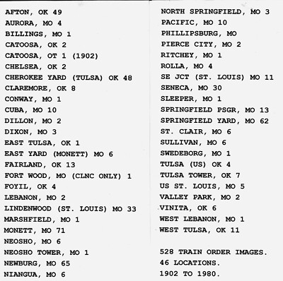 SL-SF (FRISCO) TRAIN ORDERS (528) MAIN LINE ST.LOUIS TO TULSA + 146 ETT PAGES CD