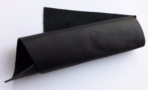 BLACK COWHIDE GENUINE ORIGINAL LEATHER AMERICAN CUT PIECE 8" X 10"