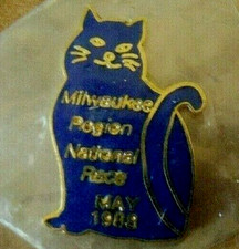 Collectible Racing Pin-Cat Design-Milwaukee Region National Auto Race-1989