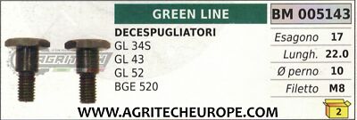 BRUMAR FRIZIONE VITI Für Decespugliatore GREENLINE GL34S GL43 GL52 BGE520 17 mm