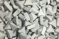 1 LB., CERAMIC TUMBLING MEDIA ABRASIVE POLISH METAL DEBUR TUMBLER 1" ANGLE CUT