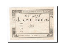 [#163330] Biljet, Frankrijk, 100 Francs, 1795, Lassia, 1795-01-07, SPL, KM:A78