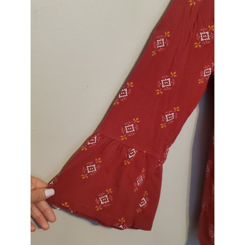 Old Navy Girls Top Size XL V neckline Three Quarter length Sleeved Hi/Low - Picture 3 of 6