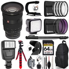 Sony Fe 24-70mm F/2.8 Gm Ii Lens - Video Kit +  Flash - 64gb Accessory Bundle