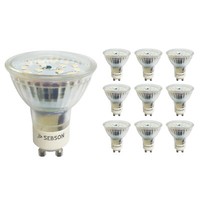 10X Led Lampen GU10 5W Dimmbar, RA95 Flimmerfrei, 230V Leuchtmittel Warmweiß Seb