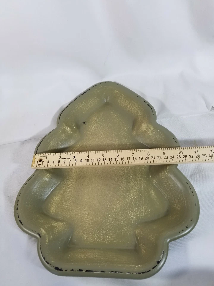 Lot Of 7 Creative Co-Op Decorative Tray Wood Tree Shaped,,Sage - Image 4 of 4