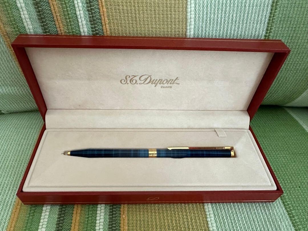 S.T. Dupont Ballpoint Pen Paris Laque de Chine Blue gradation w