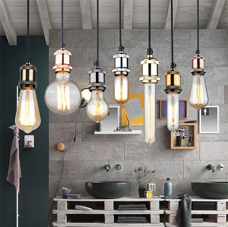 Adattatore Lampada Da Soffitto E27 – Trasforma 1 Attacco In 4 Portalampade, Bianco E Nero, Materiale Ignifugo