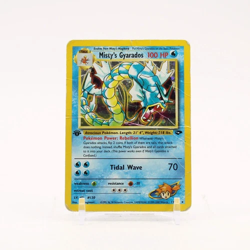 Misty's Gyarados - 13/132 Gym Challenge 1st Edition Holo Rare Pokemon - DMG