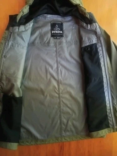 PrAna Zion Jacket Mens L Green Wind Rain Resistant Performance Outdoor Hooded image 12