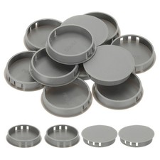 Plastic Hole Plugs, 34 Pcs 2" 50mm Round Panel Plug Snap, Gray