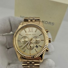 NEW MICHAEL KORS MK8281 MEN'S WATCH GOLD STRAP GOLD DIAL GOLD CASE