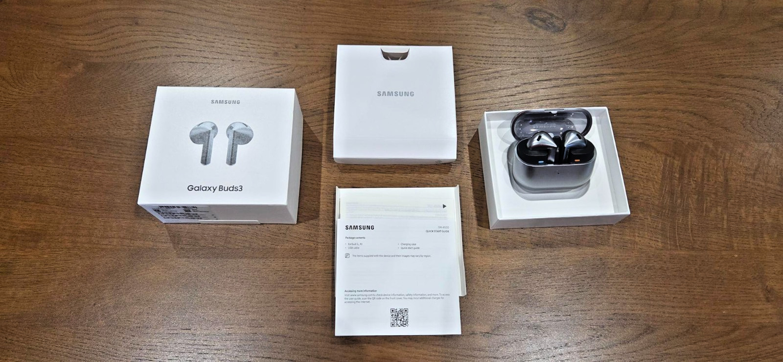 Samsung Galaxy Buds3 Silver SM-R530 | Opened, Never Used | Wireless Earbuds