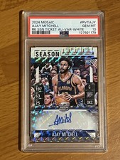 2024 Mosaic Ajay Mitchell Contenders Optic Season Ticket Var White /25 PSA 10