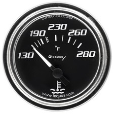 Equus Water Temperature Gauge 7232 7000 Series 130-280deg 2 In. Mechanical