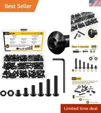 All-in-One M6 Fastener Assortment Kit: 10.9 Alloy Steel, 240 Durable Pieces