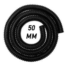 Black Corrugated Flexible Pond Hose Pipe Smooth Bore Ribbed High-Grade PVC