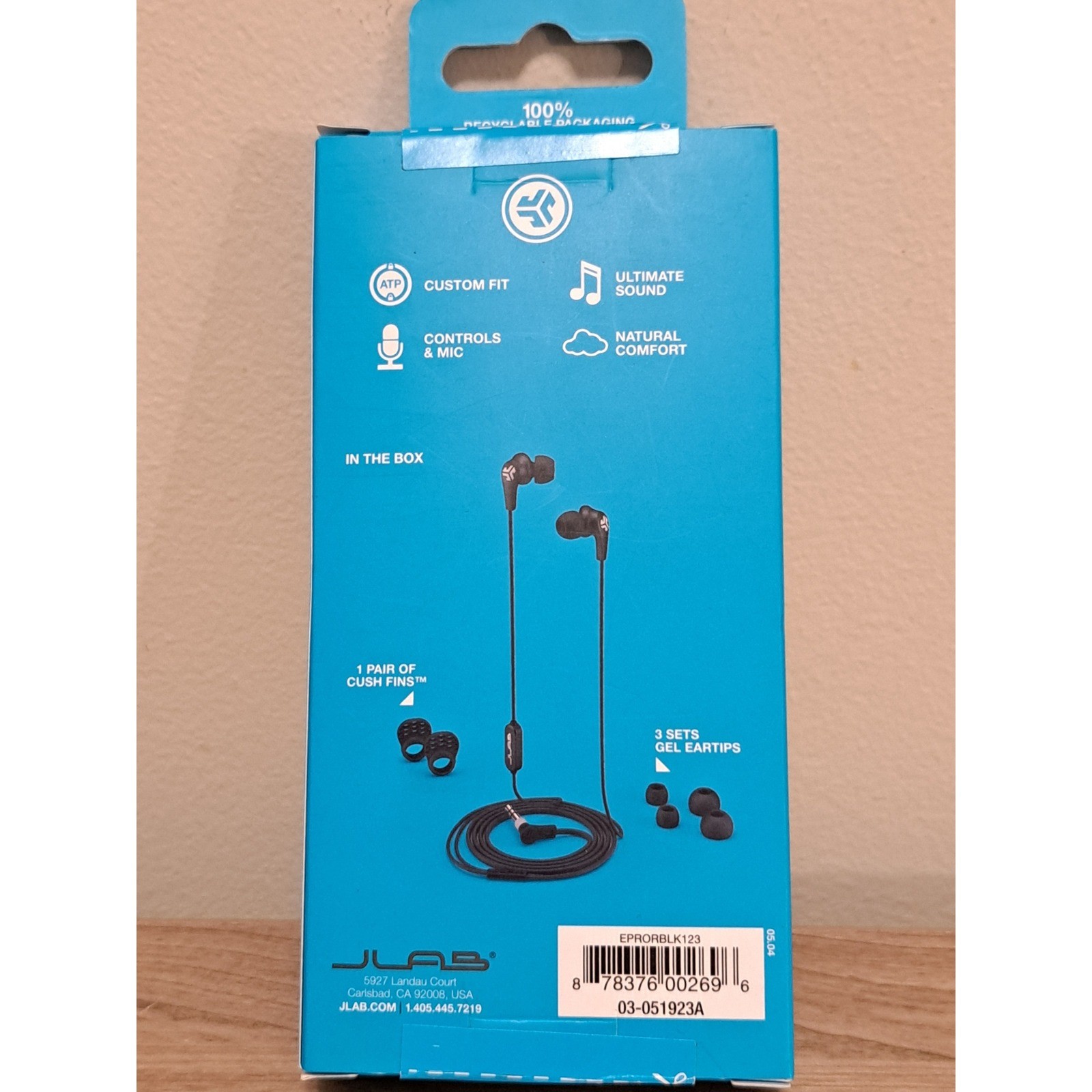 JLab JBuds 3 Pack Lot Pro Signature Earbuds Black Wired with Mic Controls