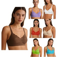 Breast Enhancing Silicone Bra for Womens 3/4 Cup Seamless Wireless Everyday Bra