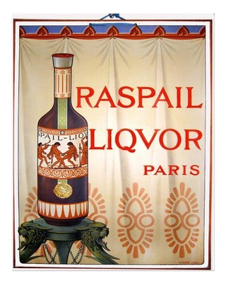 Vintage Raspail Liquor Poster Wall Art - Classic Paris Decor