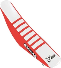 Dcor Ribbed Seat Cover Red/White/Red #30-65-003 Gas Gas MC 125/MC 250