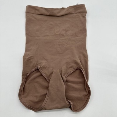 Spanx Power Series Shaping Brief Womens Small Beige High Waisted Tummy Control