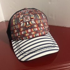 Roxy Unisex Multicolored Cap With Stripped Bill Adjustable SnapBack One Size