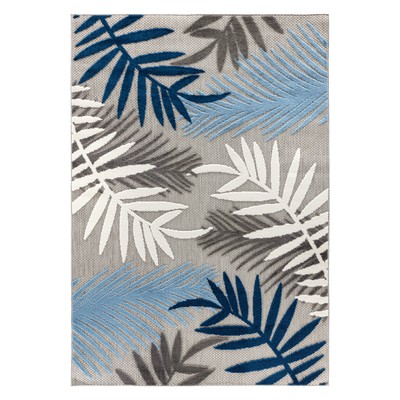 Rugshop Outdoor Rug Evora Palm Frond Indoor Outdoor Carpet Outdoor Patio Rugs
