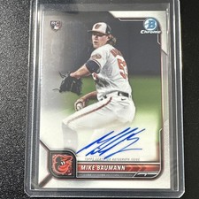 Mike Baumann Rookie Auto 2022 Bowman Chrome Baltimore Orioles