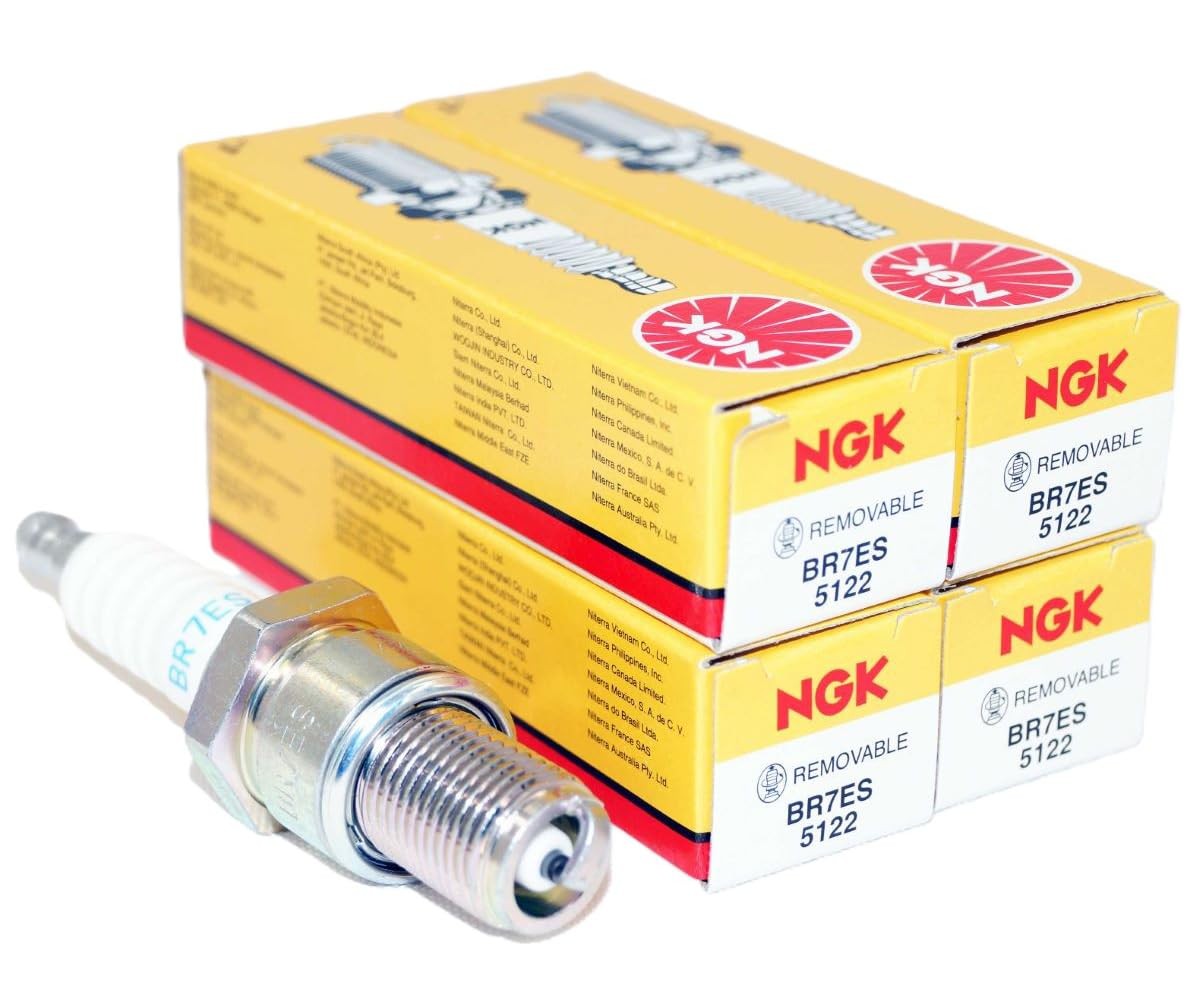 NGK 5122 Nickel Spark Plugs BR7ES Compatible with 4 Pack 