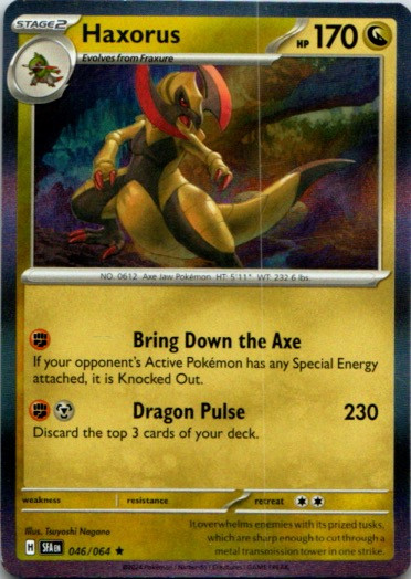 Haxorus 046/064 Holo Pokemon Card 2024 NM Pokémon