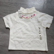 The Childrens Place White Floral Embroidered Sweater 18 Months Spring Easter NWT