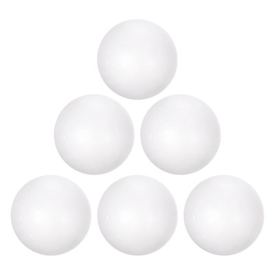 15Pcs 3'' White Foam Balls Polystyrene Solid  for Art and Decorations