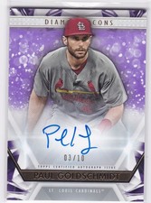 2019 Diamond Icons Topps PAUL GOLDSCHMIDT #dia-pg Purple #/10 SP Autograph Card