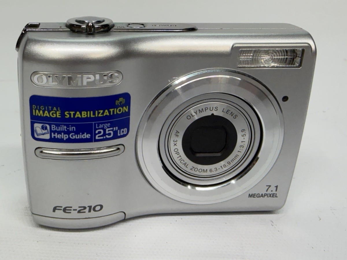 Olympus FE-210 Digital Camera 7.1MP Silver Compact Point & Shoot
