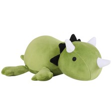 SQEQE Weighted Dinosaur Plush, Small 9.8 Inch , Green